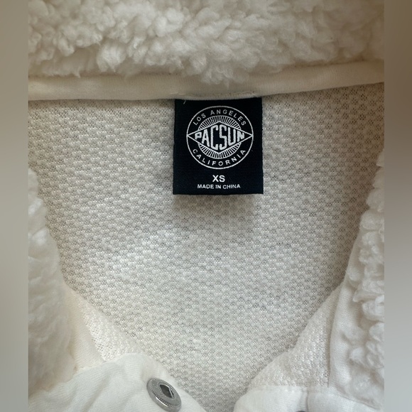 WOMEN’S PACSUN SIMONE SHERPA HENLEY PULLOVER SWEATSHIRT / SIZE XS / NWOT - Picture 8 of 12